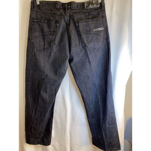 Sean John Hamilton Mens Mid Rise Straight Black Jeans Size 34 36x32 - Picture 2 of 7